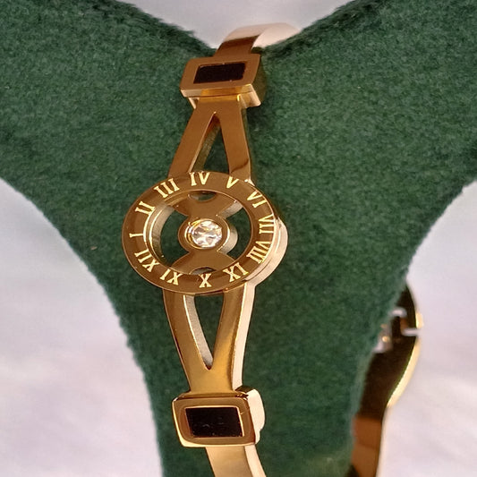 Gold Plated Bracelet with Stone in Center