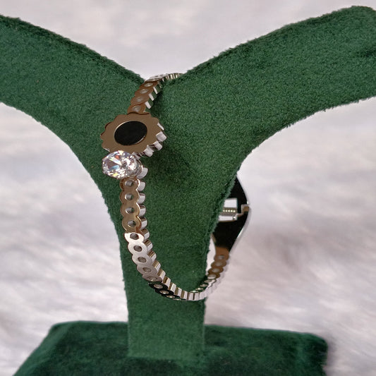 Stainless Steel Bracelet with Stone