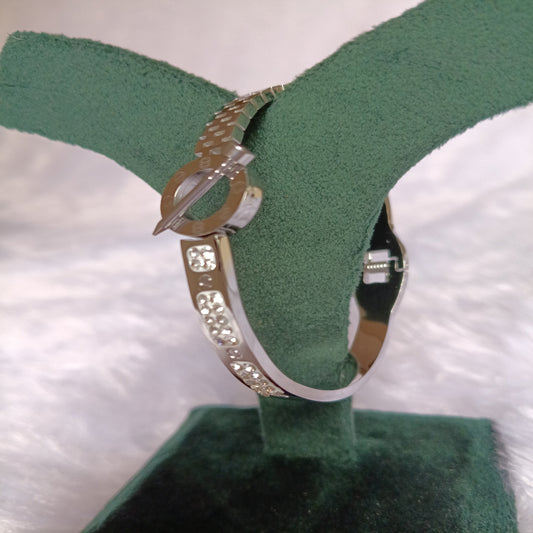 Stainless Steel Bracelet with Stones