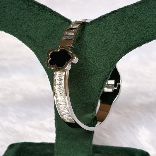Stainless Steel Bracelet with Stones