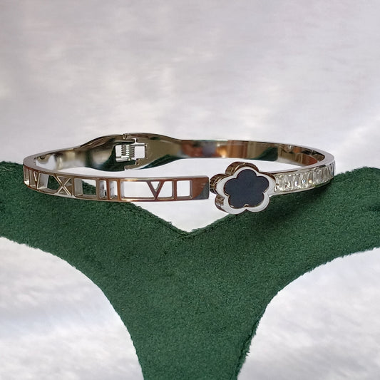 Stainless Steel Bracelet with Stones