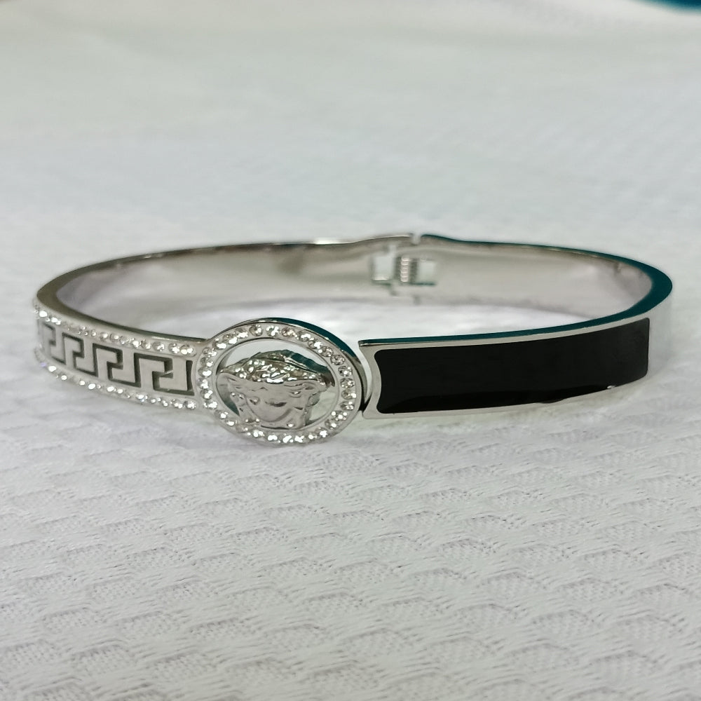 Bracelet with Silver Color Finish and Stones