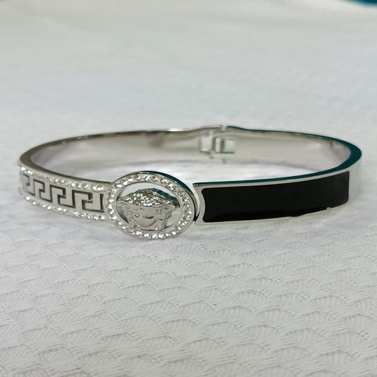 Bracelet with Silver Color Finish and Stones