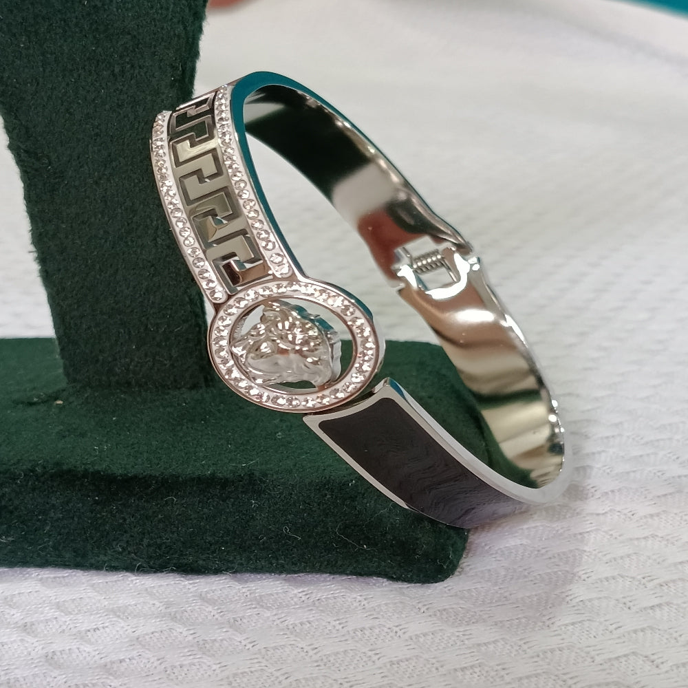 Bracelet with Silver Color Finish and Stones