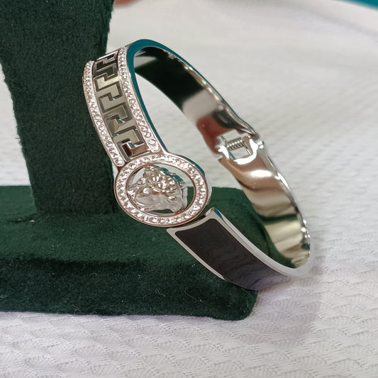Bracelet with Silver Color Finish and Stones