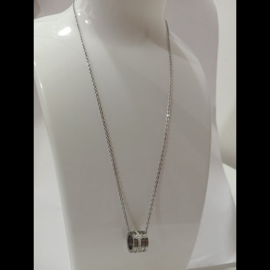 Chain Pendant with Silver Rings