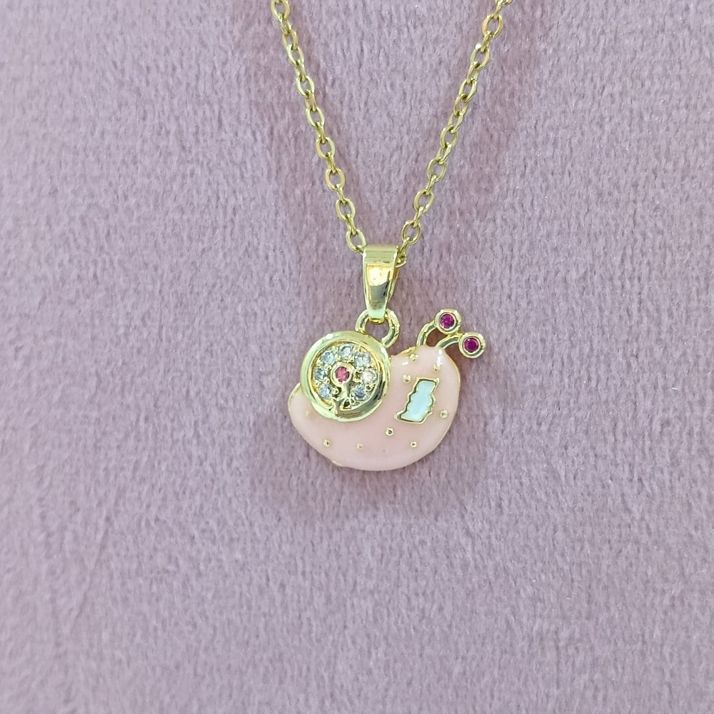 Chain Pendant with Light Pink Heart Shape