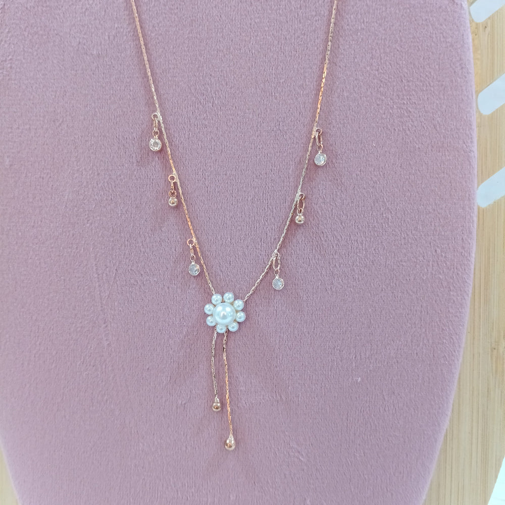 Chain Pendant with Floral Design