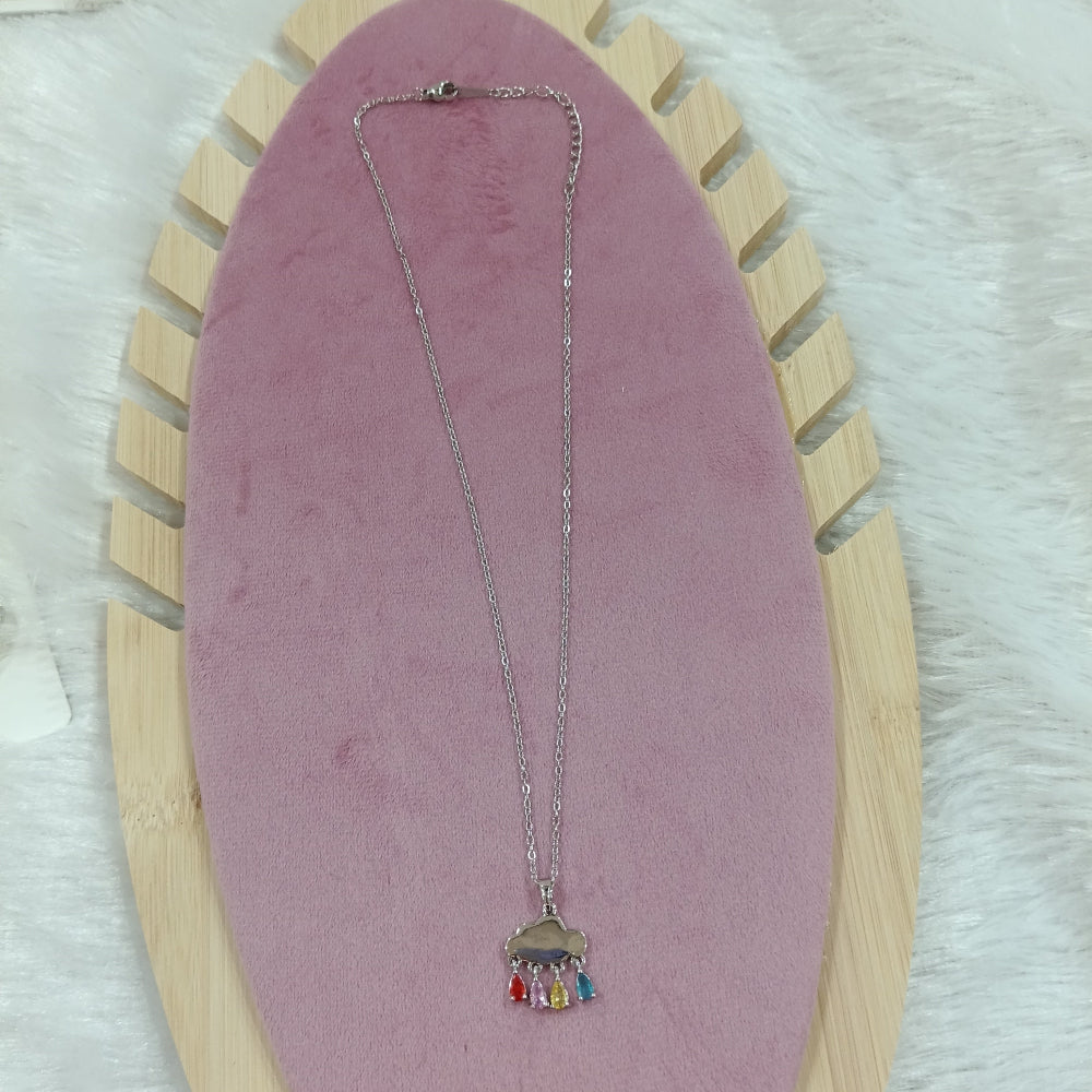 Chain Pendant with Multicolor Stones