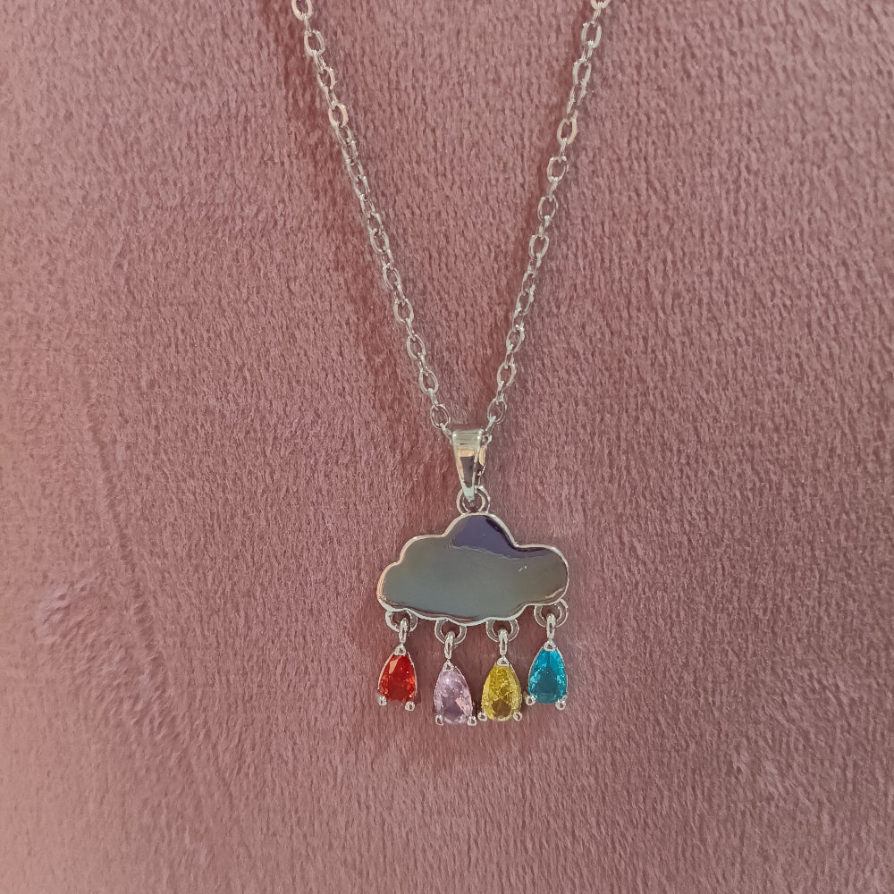 Chain Pendant with Multicolor Stones