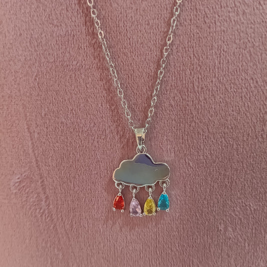 Chain Pendant with Multicolor Stones