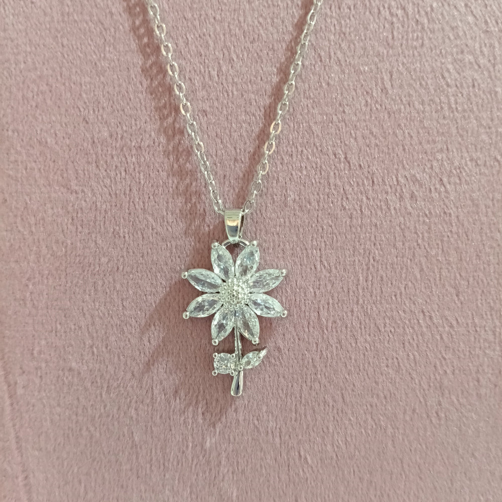Chain Pendant with Floral Design