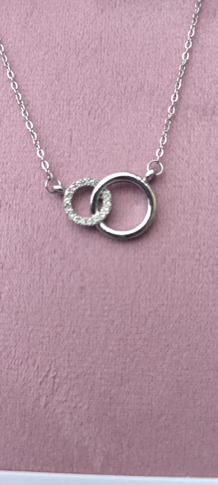 Chain Pendant with Earrings Silver Finish