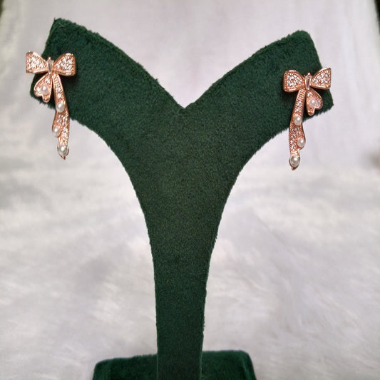 Earrings with Stones and Moti Embedded