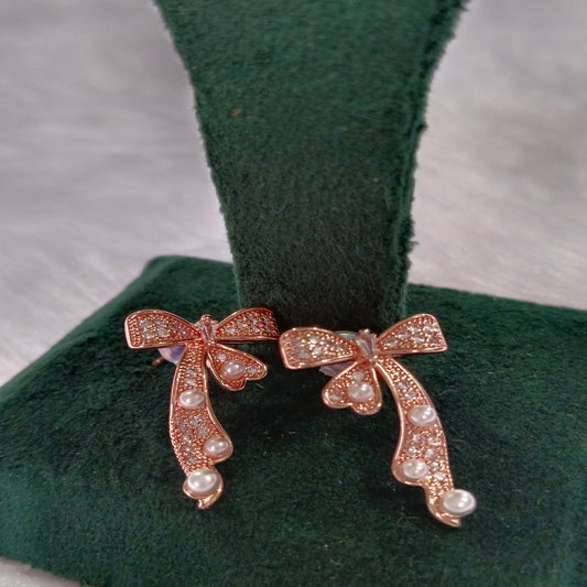 Earrings with Stones and Moti Embedded
