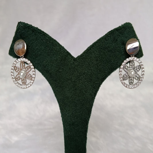 Earrings with Moti & Stones Embedded