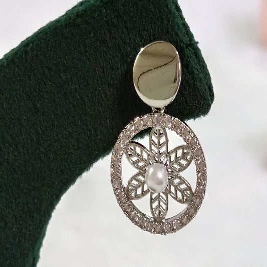 Earrings with Moti & Stones Embedded