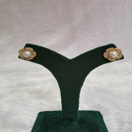 Earrings with Stones & Moti Embedded