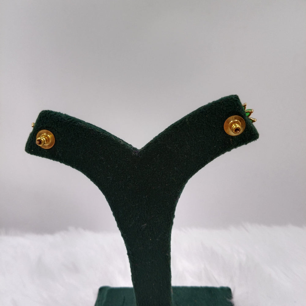Moti Earrings (Green Color)
