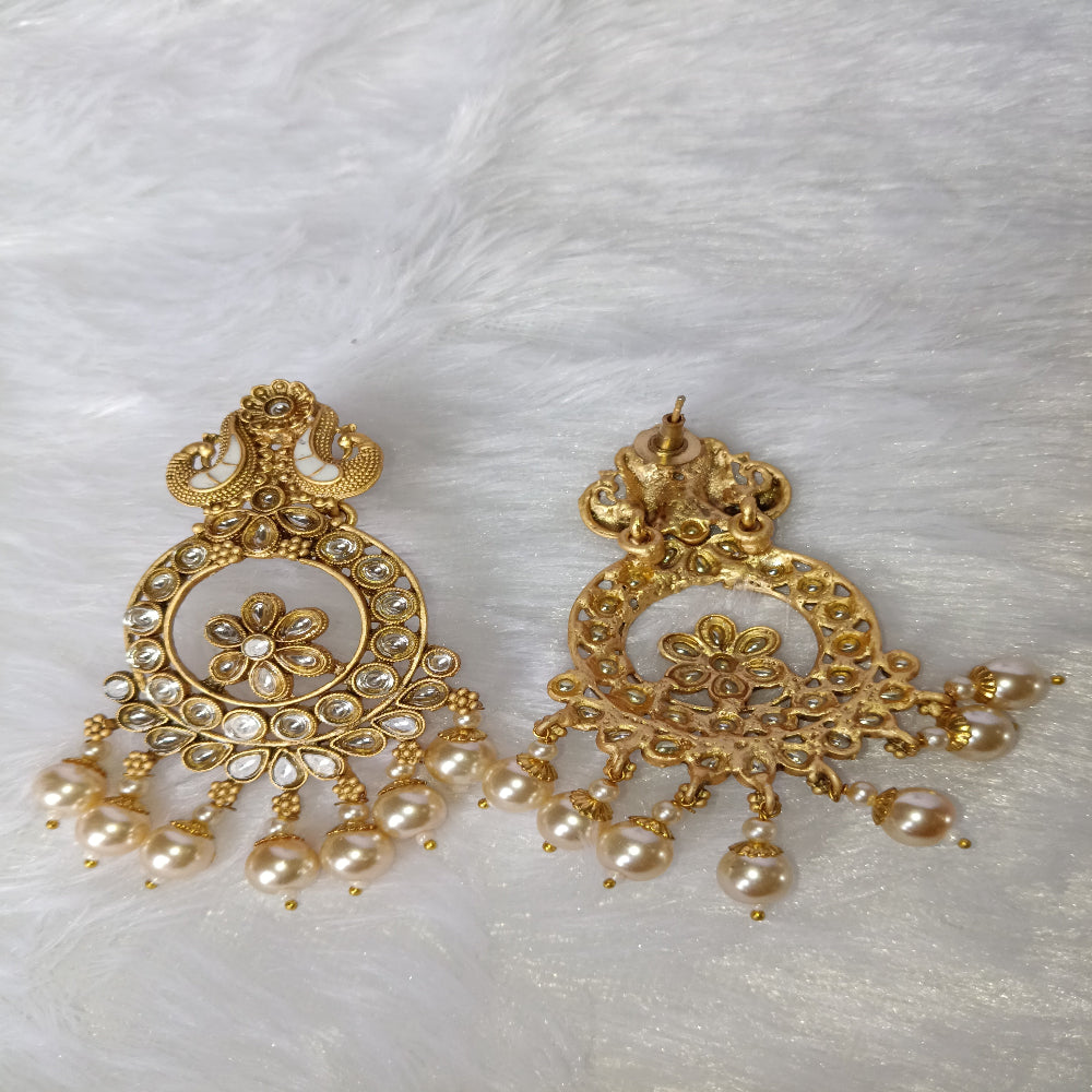 Traditional Long Earrings with Stones