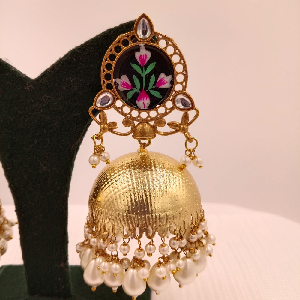 Kashmiri Earrings with Jhumkas
