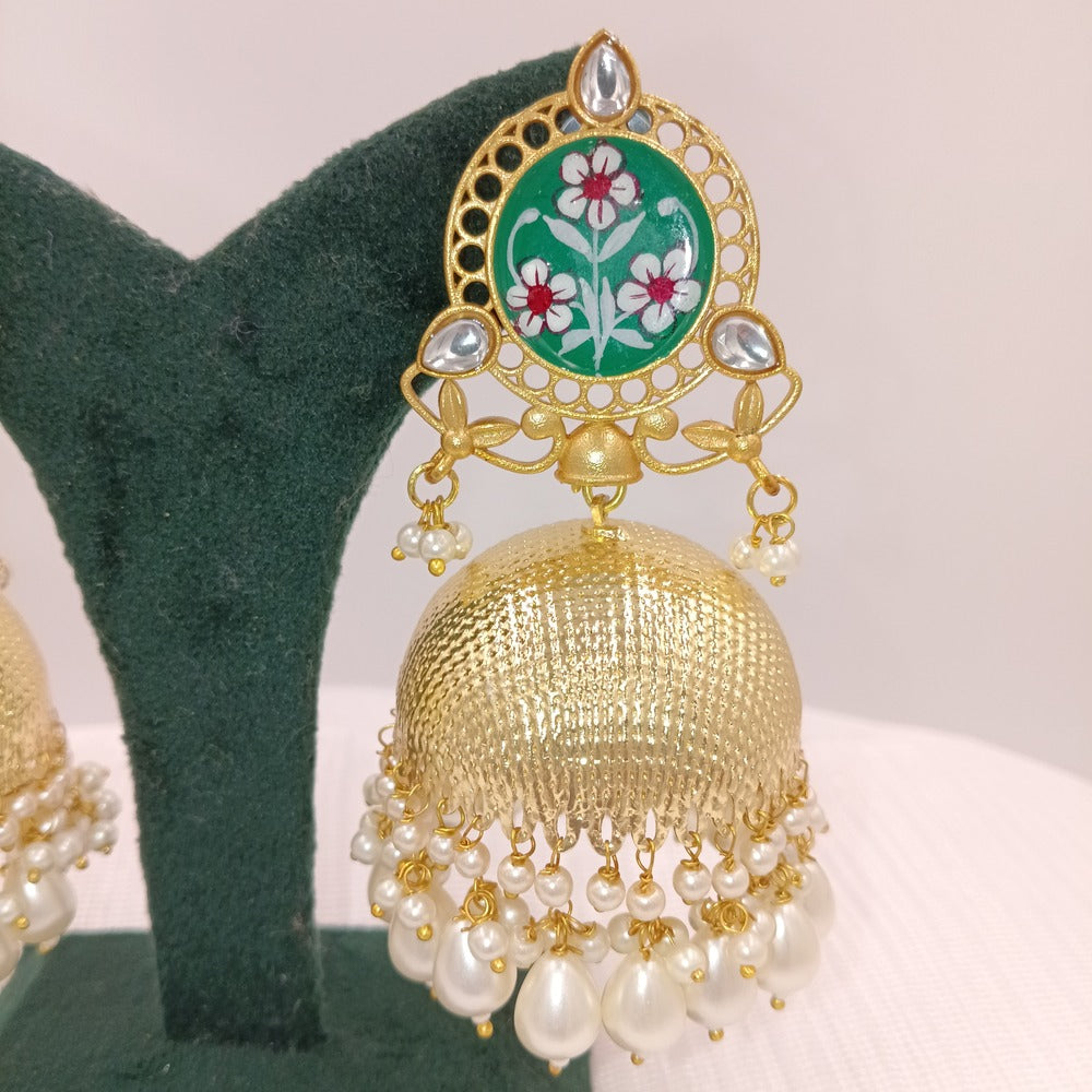 Kashmiri Earrings with Jhumkas