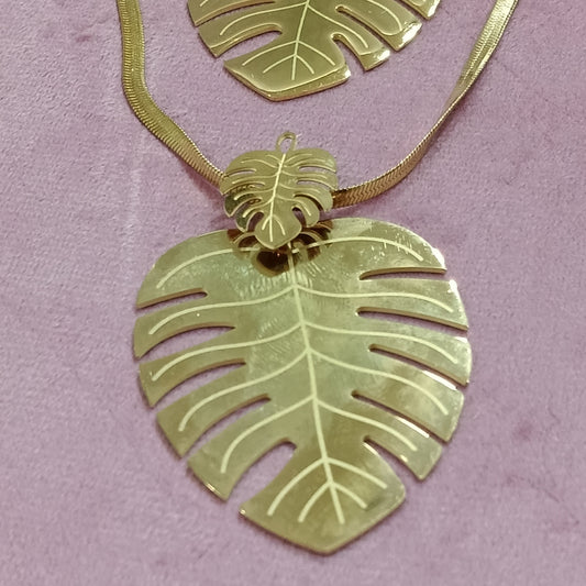 Anti Tarnish Necklace with Earrings (Light Weight)