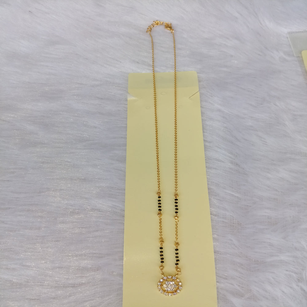 Short Mangalsutra with Stones in Center