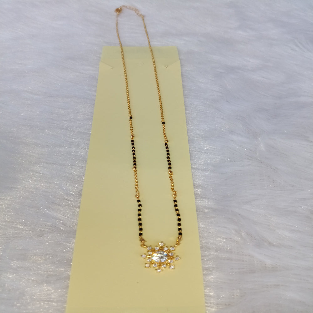 Short Mangalsutra with Stones in Center