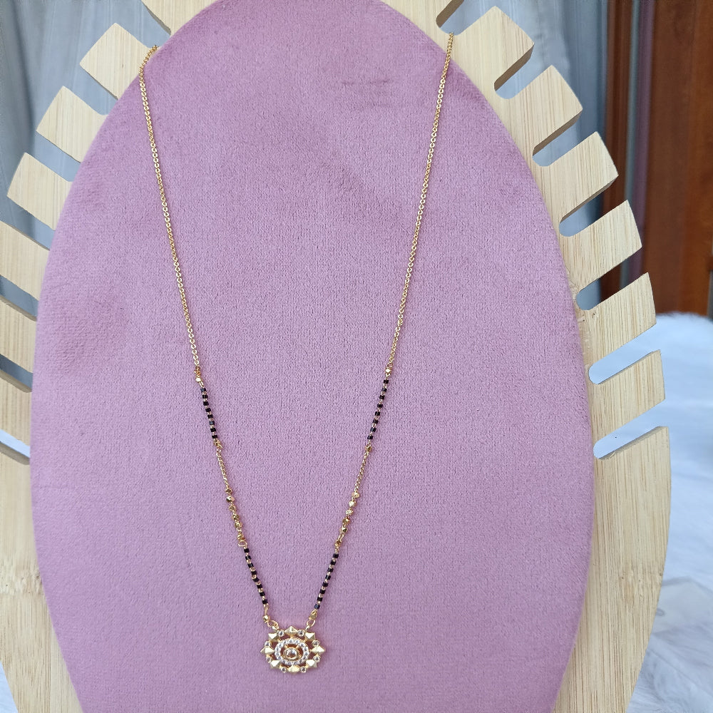 Short Mangalsutra with Stones in Center