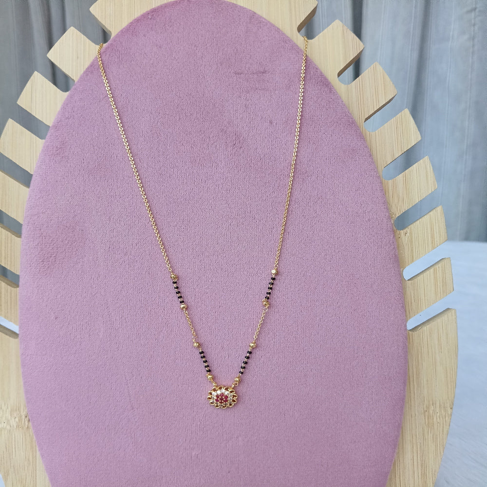 Short Mangalsutra with Stones in Center