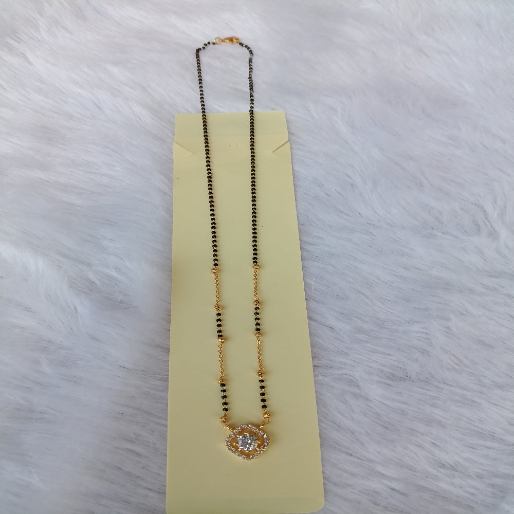 Short Mangalsutra with Stones in Center