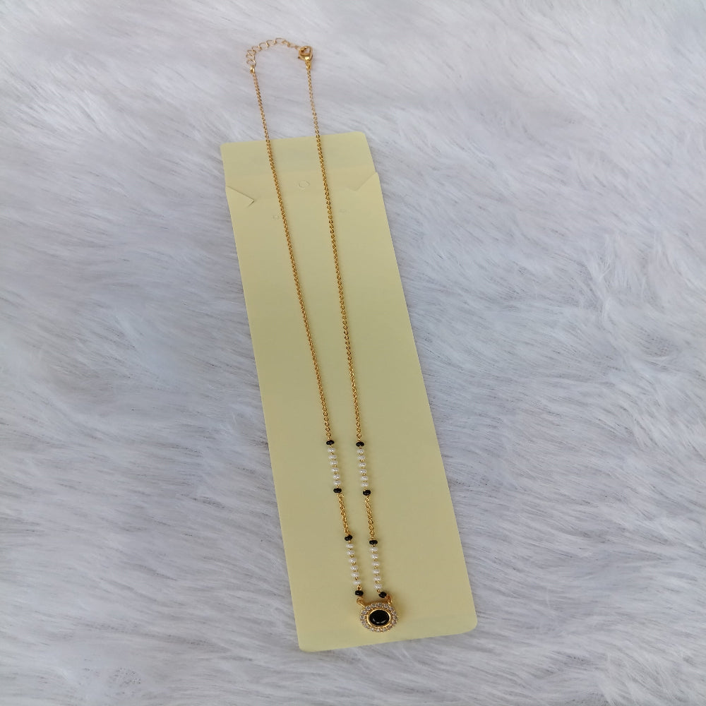 Short Mangalsutra with Stones in Center