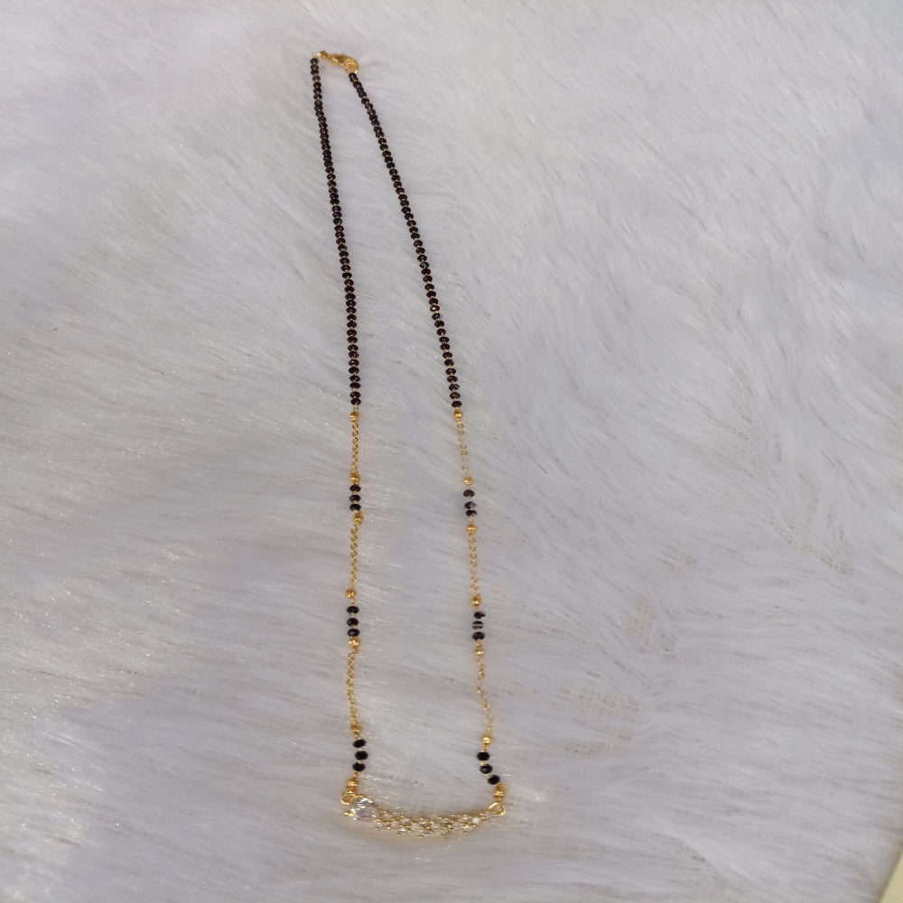 Short Mangalsutra with Crytal Color Stones