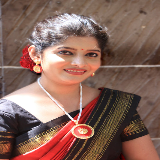 Long Necklace Set with Moti Mala