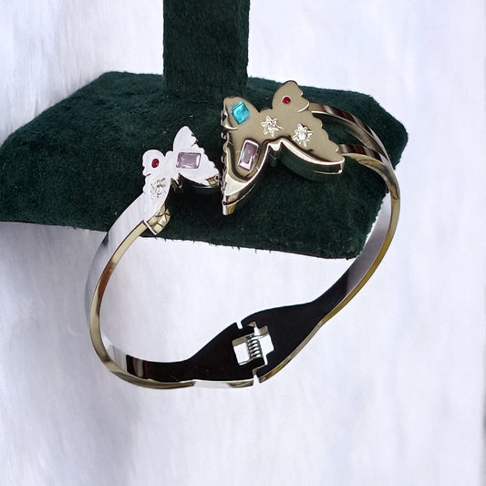 Stainless Steel Bracelet with Stones