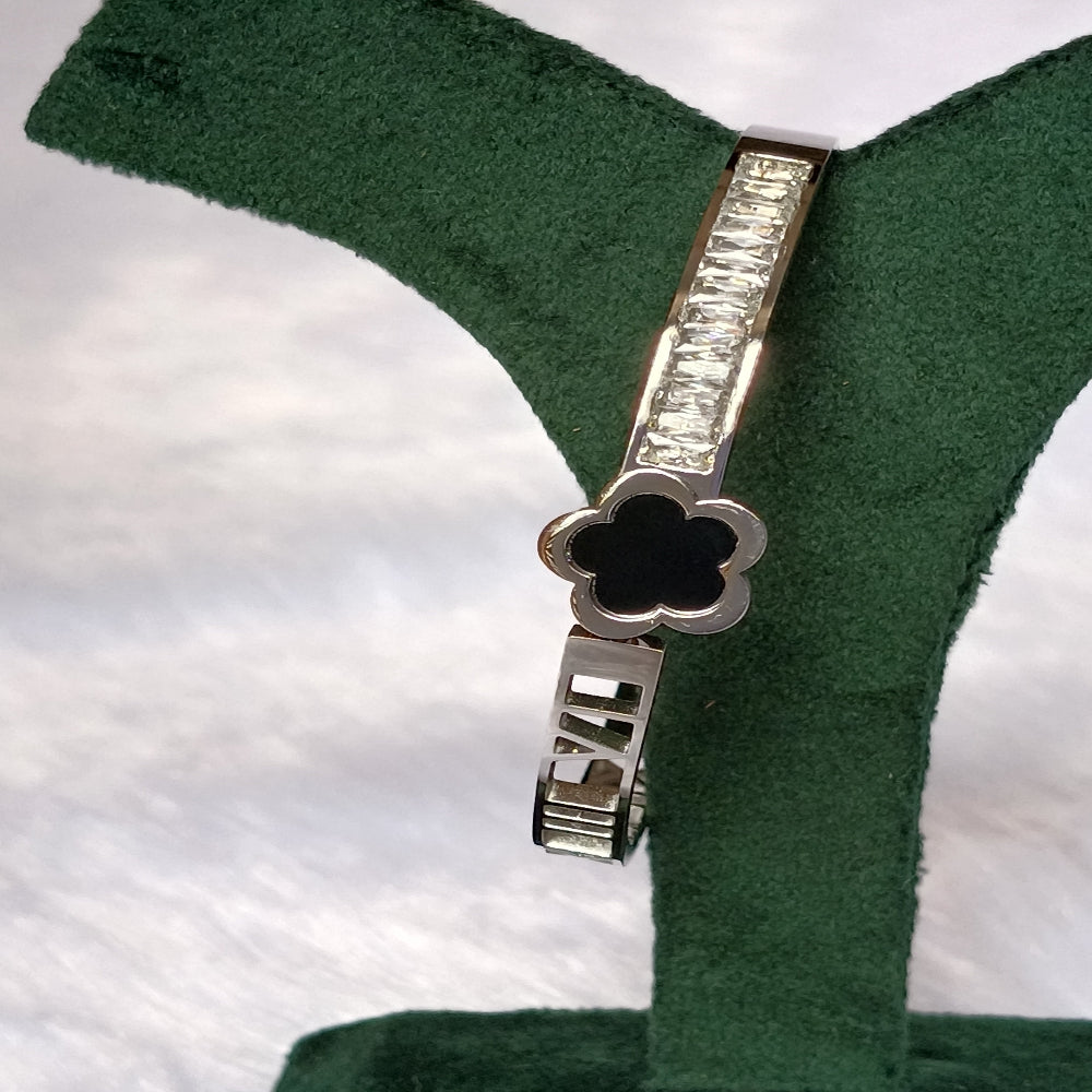 Stainless Steel Bracelet with Stones
