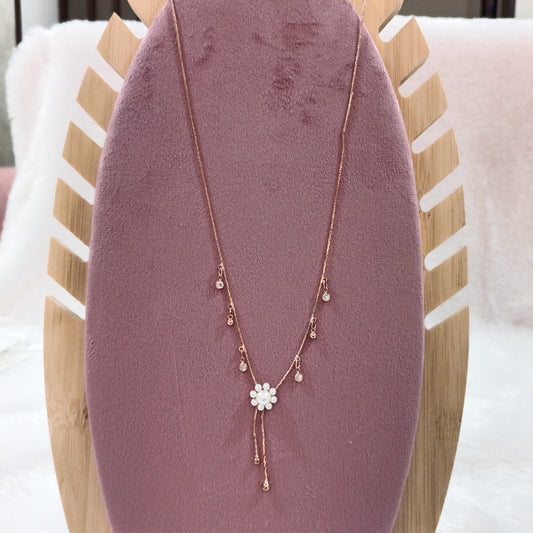 Chain Pendant with Floral Design