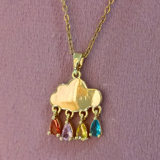 Chain Pendant with Multicolor Stones