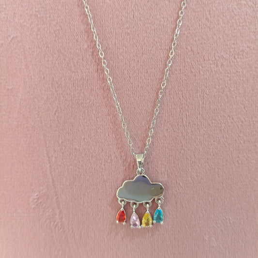 Chain Pendant with Multicolor Stones