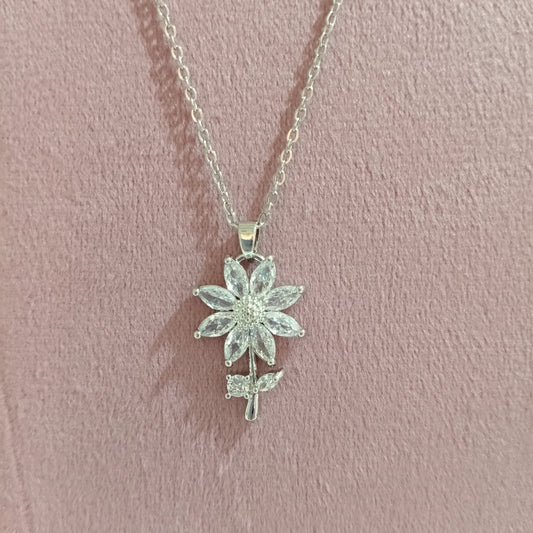 Chain Pendant with Floral Design