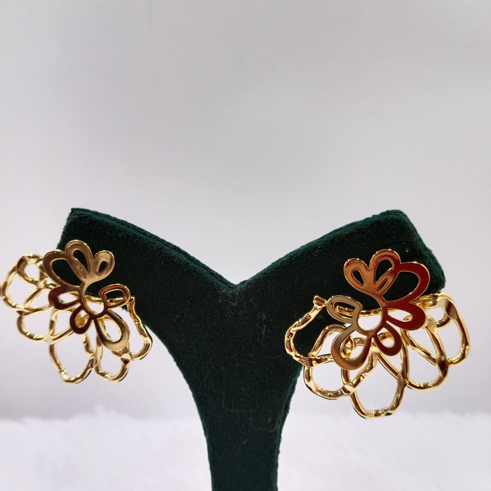 Delicate Sculptural Floral Design Earrings (2 Variants)