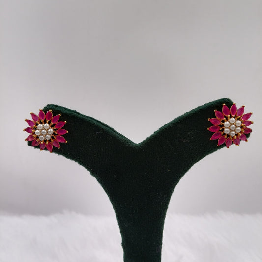 Moti Earrings (Pink Color)