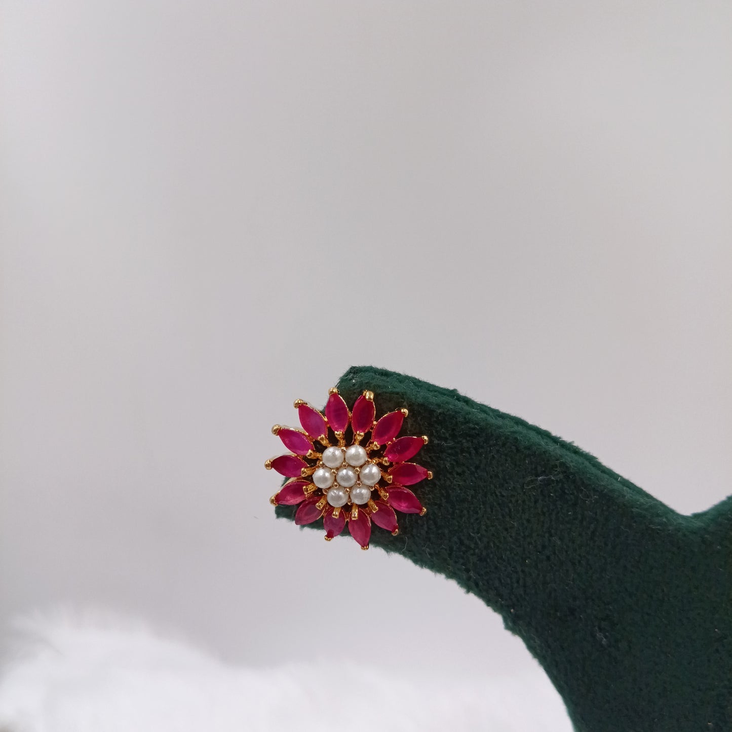 Moti Earrings (Pink Color)