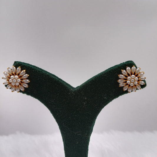 Moti Earrings (White Color)