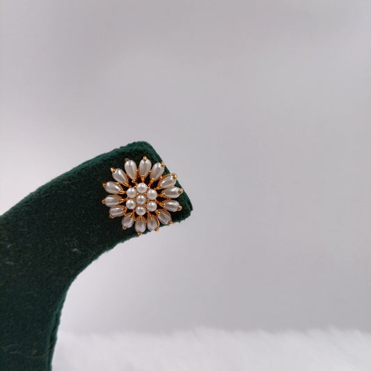 Moti Earrings (White Color)