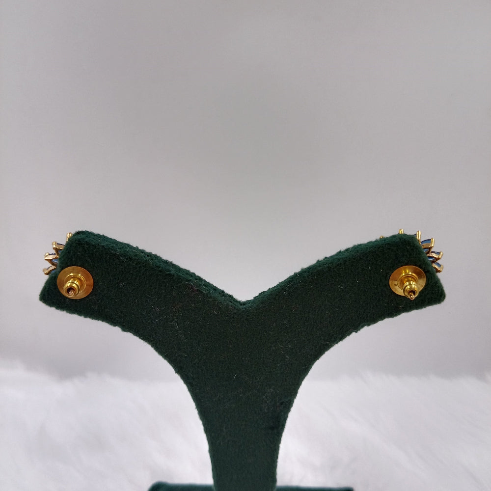 Moti Earrings (Dark Blue)