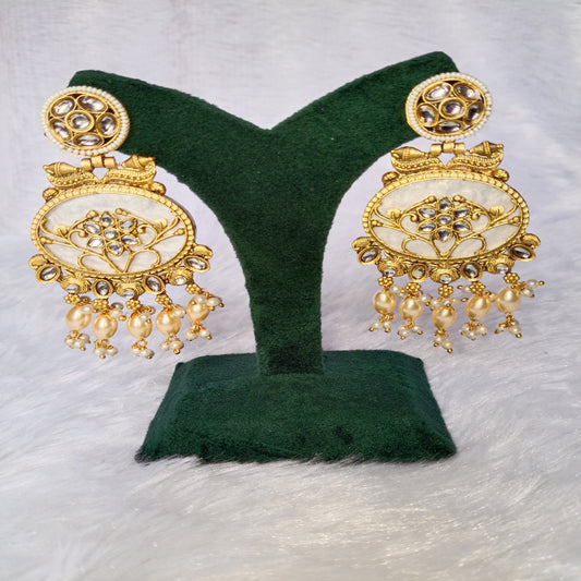 Traditional Long Earrings with Stones
