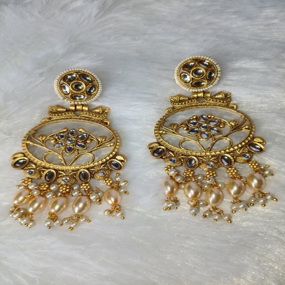 Traditional Long Earrings with Stones