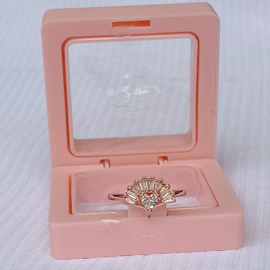 Adjustable Finger Ring with Stone
